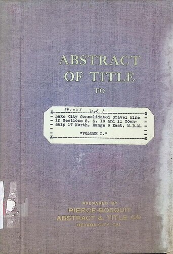 Click to view Abstracts Of Title Abstracts of Title