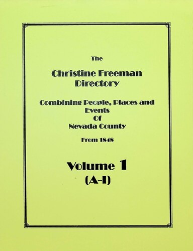 Click to view Christine Freeman Directory - Volume 1 (A-I) Christine Freeman Directory - Volume 1 (A-I)