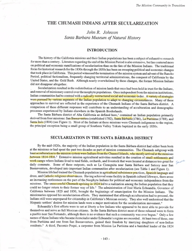 Click to view Chumash Indians After Secularization Chumash Indians After Secularization