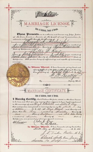 Click to see DR 6 A-3 of Marriage Certificates (DR 6 A)