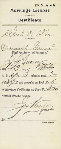 Click to see DR 6 A-4 of Marriage Certificates (DR 6 A)
