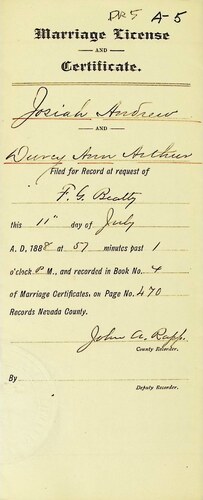 Click to see DR 6 A-5 of Marriage Certificates (DR 6 A)