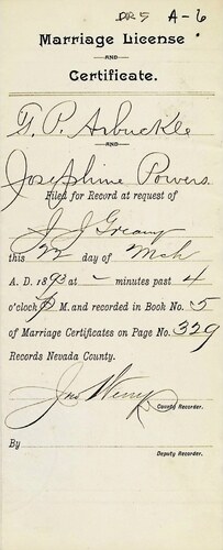 Click to see DR 6 A-6 of Marriage Certificates (DR 6 A)