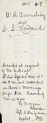 Click to see DR 6 A-7 of Marriage Certificates (DR 6 A)