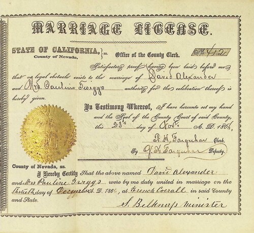 Click to see DR 6 A-13 of Marriage Certificates (DR 6 A)