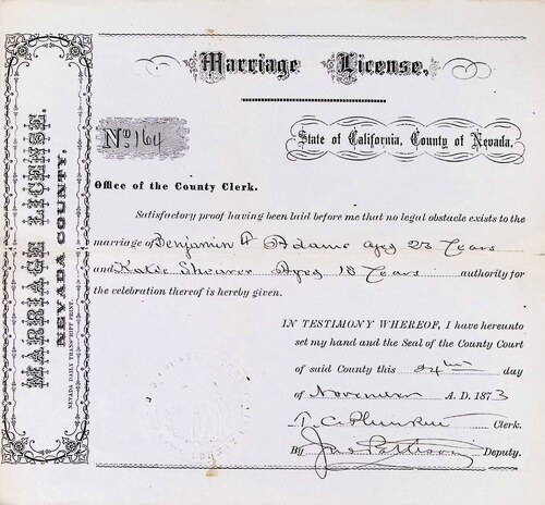Click to see DR 6 A-23 of Marriage Certificates (DR 6 A)