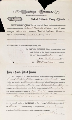 Click to see DR 6 A-25 of Marriage Certificates (DR 6 A)