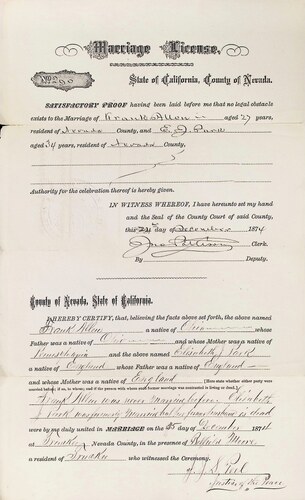 Click to see DR 6 A-26 of Marriage Certificates (DR 6 A)