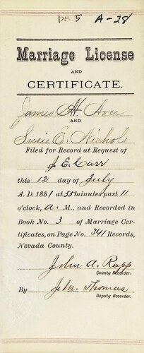 Click to see DR 6 A-28 of Marriage Certificates (DR 6 A)