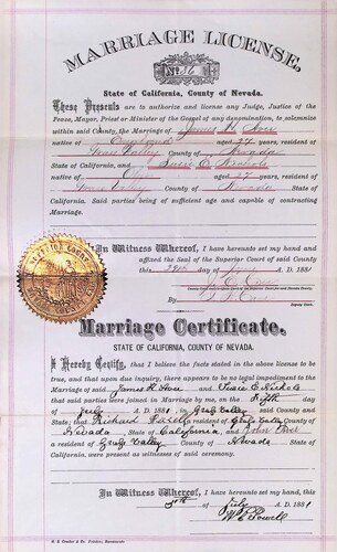 Click to see DR 6 A-28 of Marriage Certificates (DR 6 A)