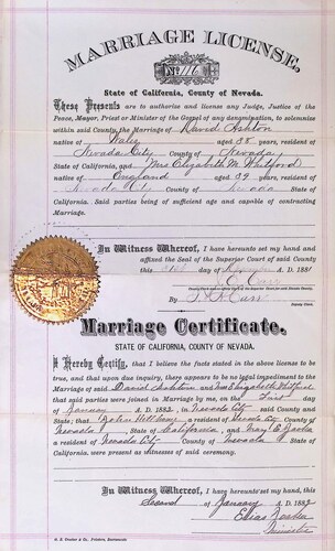 Click to see DR 6 A-33 of Marriage Certificates (DR 6 A)