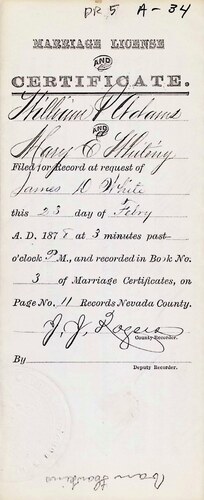 Click to see DR 6 A-34 of Marriage Certificates (DR 6 A)