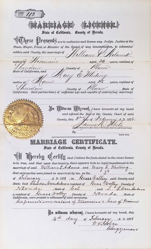 Click to see DR 6 A-34 of Marriage Certificates (DR 6 A)