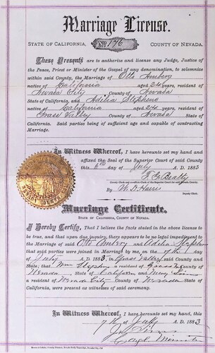 Click to see DR 6 A-36 of Marriage Certificates (DR 6 A)