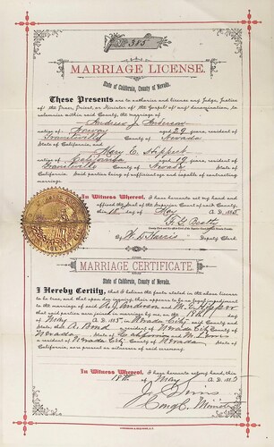 Click to see DR 6 A-37 of Marriage Certificates (DR 6 A)