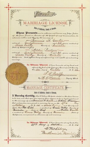 Click to see DR 6 C-1 of Marriage Certificates (DR 6 C)