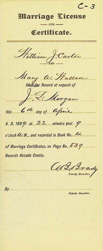 Click to see DR 6 C-3 of Marriage Certificates (DR 6 C)