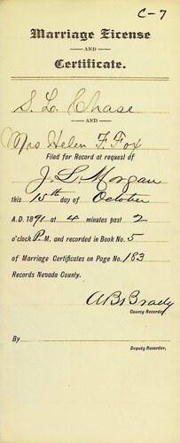 Click to see DR 6 C-7 of Marriage Certificates (DR 6 C)