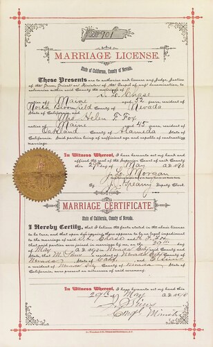 Click to see DR 6 C-7 of Marriage Certificates (DR 6 C)