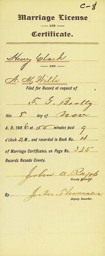Click to see DR 6 C-8 of Marriage Certificates (DR 6 C)