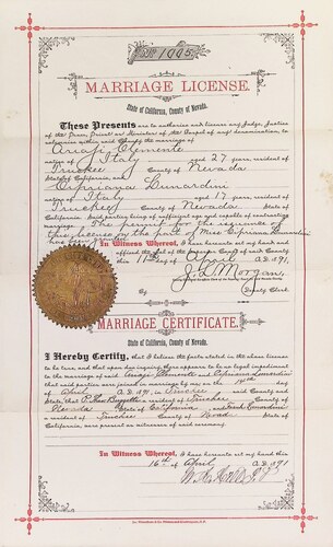 Click to see DR 6 C-9 of Marriage Certificates (DR 6 C)