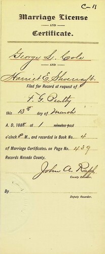 Click to see DR 6 C-11 of Marriage Certificates (DR 6 C)
