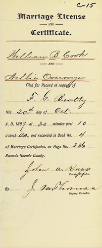 Click to see DR 6 C-15 of Marriage Certificates (DR 6 C)