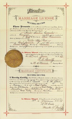 Click to see DR 6 C-16 of Marriage Certificates (DR 6 C)