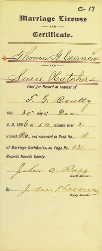 Click to see DR 6 C-17 of Marriage Certificates (DR 6 C)