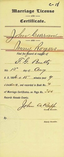 Click to see DR 6 C-18 of Marriage Certificates (DR 6 C)