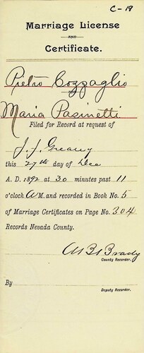 Click to see DR 6 C-19 of Marriage Certificates (DR 6 C)