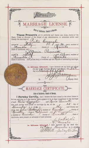 Click to see DR 6 C-19 of Marriage Certificates (DR 6 C)