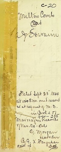 Click to see DR 6 C-20 of Marriage Certificates (DR 6 C)