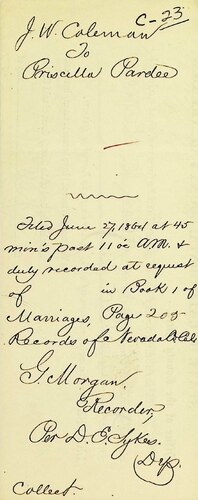 Click to see DR 6 C-23 of Marriage Certificates (DR 6 C)