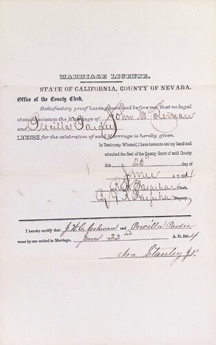 Click to see DR 6 C-23 of Marriage Certificates (DR 6 C)