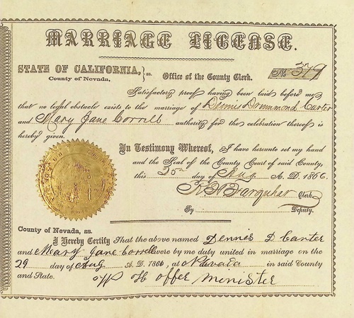 Click to see DR 6 C-28 of Marriage Certificates (DR 6 C)