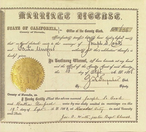 Click to see DR 6 C-31 of Marriage Certificates (DR 6 C)