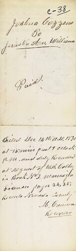Click to see DR 6 C-38 of Marriage Certificates (DR 6 C)