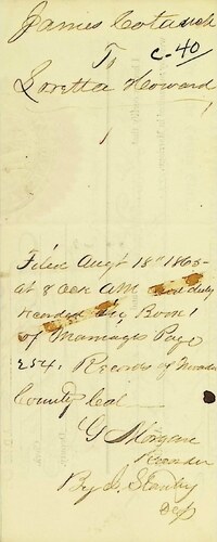 Click to see DR 6 C-40 of Marriage Certificates (DR 6 C)