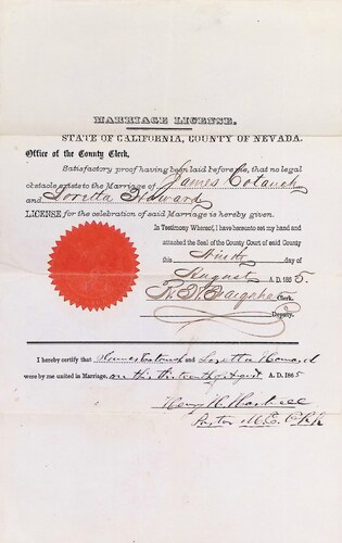 Click to see DR 6 C-40 of Marriage Certificates (DR 6 C)