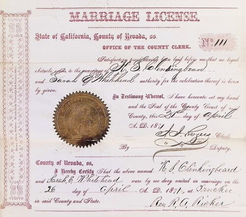 Click to see DR 6 C-43 of Marriage Certificates (DR 6 C)