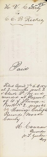 Click to see DR 6 C-45 of Marriage Certificates (DR 6 C)