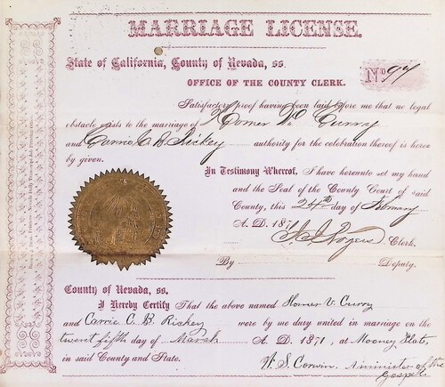Click to see DR 6 C-45 of Marriage Certificates (DR 6 C)