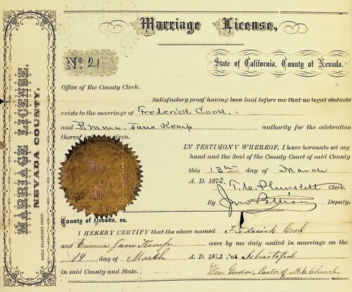 Click to see DR 6 C-46 of Marriage Certificates (DR 6 C)