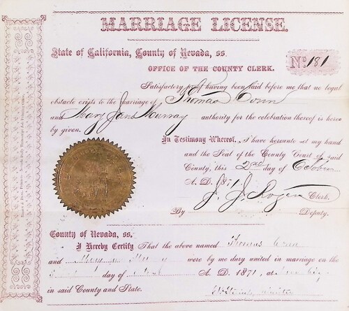 Click to see DR 6 C-47 of Marriage Certificates (DR 6 C)