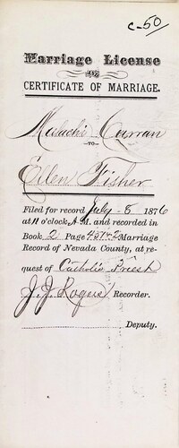 Click to see DR 6 C-50 of Marriage Certificates (DR 6 C)