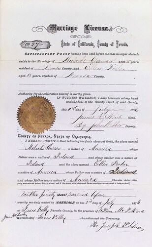 Click to see DR 6 C-50 of Marriage Certificates (DR 6 C)