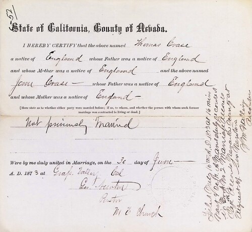 Click to see DR 6 C-52 of Marriage Certificates (DR 6 C)