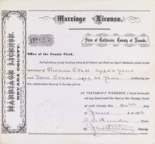 Click to see DR 6 C-52 of Marriage Certificates (DR 6 C)