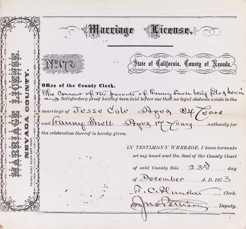 Click to see DR 6 C-54 of Marriage Certificates (DR 6 C)